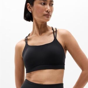 Athleta Black Strappy perfect form Sports Bra A-C cup